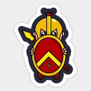 cute spartan warrior Sticker
